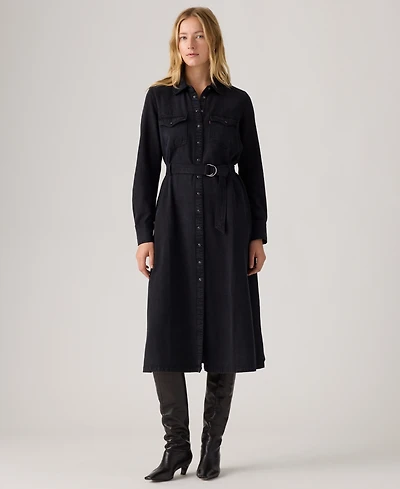 Levi's Women's Quincey Long Sleeve Midi Dress