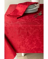Benson Mills Poinsettia Foliage 60" x 84" Raised Jacquard Tablecloth