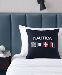Nautica Flag Printed Square Decorative Pillow, 18" x 18"