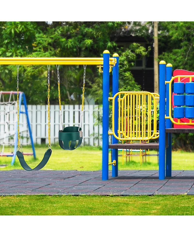 Sorbus 3 Pack 68" Chain Heavy Duty Swing Seat with Snap Hooks - Playground Swing Supports 220lb for Kids Outdoor Play