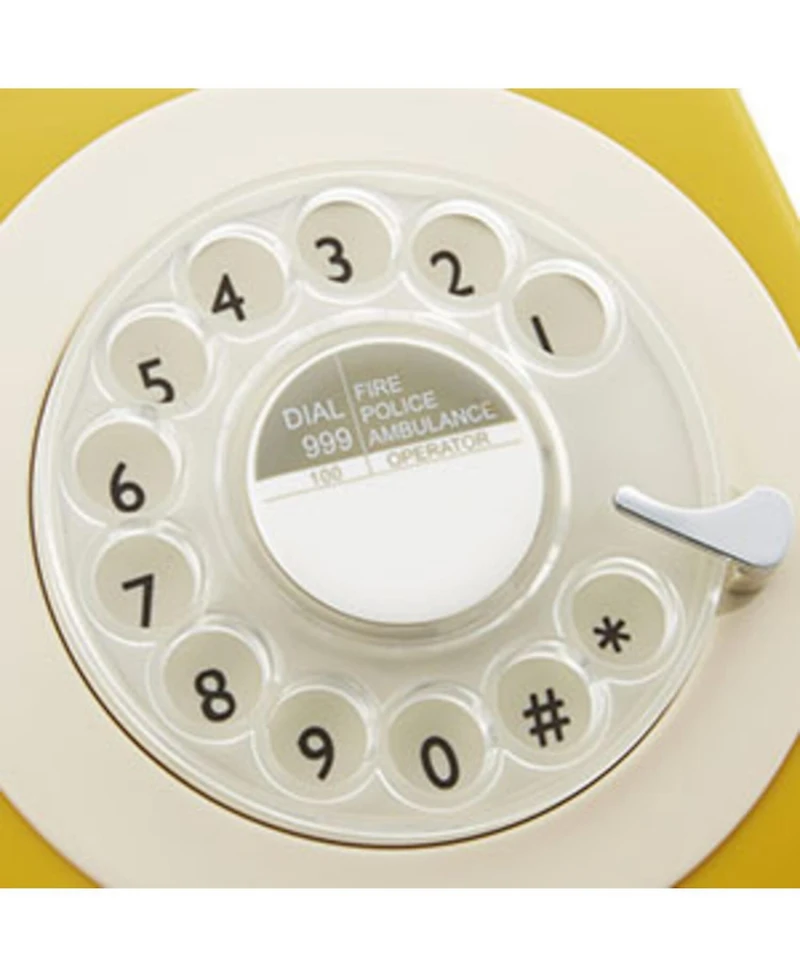 Gpo Retro GPO746YEL 746 Desktop Rotary Dial Telephone - Mustard