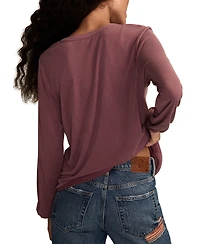 Lucky Brand Women's Sandwash Long Sleeve Top