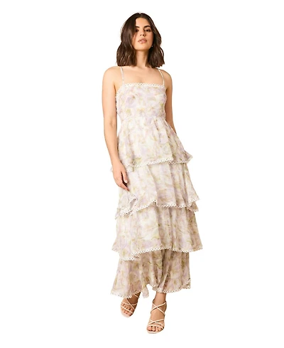 Oasis Women's Tiered Spaghetti Strap Maxi Dress