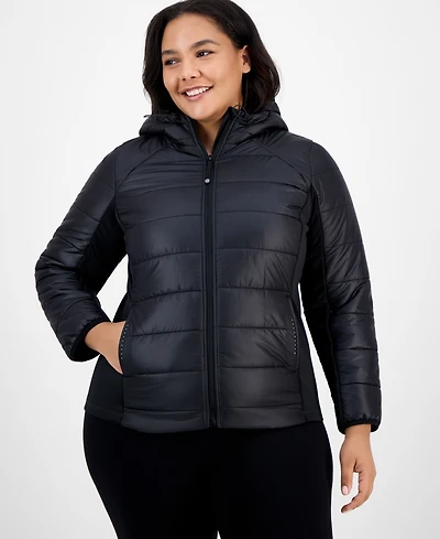 Id Ideology Plus Hooded Puffer Jacket, Created for Macy's