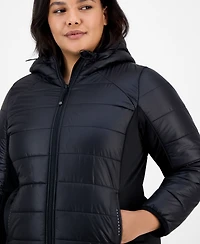 Id Ideology Plus Hooded Puffer Jacket, Created for Macy's