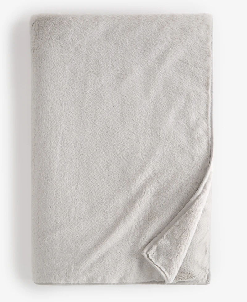 Hotel Collection Reversible Faux-Fur Throw, 50" x 70", Macy's Exclusive