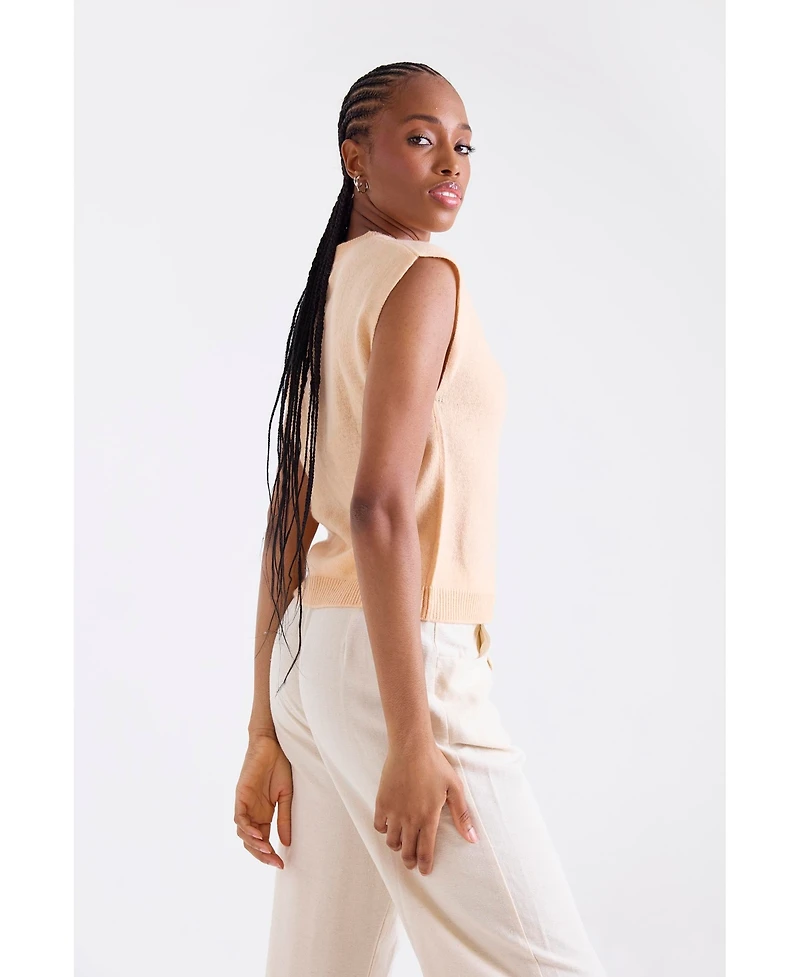 1982 Women's Zarah Crew Neck Cashmere Knit Vest