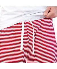 Sant and Abel Men's Red Stripe Jersey Sleep Shorts