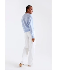 1982 Women's Indigo Vee V-Neck Cashmere Sweater