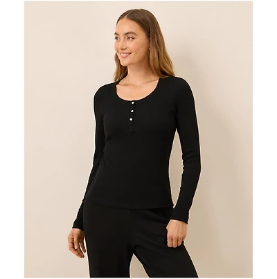 Pact Women's Dream Rib Slim Henley