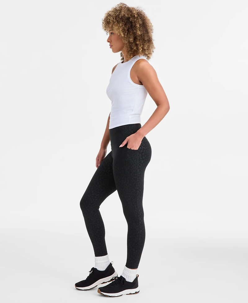Id Ideology Women's Animal-Print Compression Leggings, Macy's Exclusive