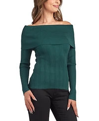 Bcx Juniors' Off-Shoulder Long Sleeve Sweater