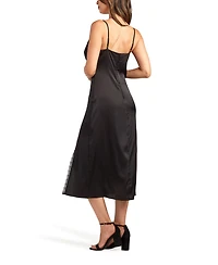 Bcx Women's Solid Heavy Midi Cami Dress