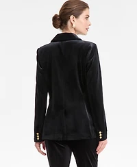 I.n.c. International Concepts Women's Double-Breasted Velvet Blazer, Macy's Exclusive