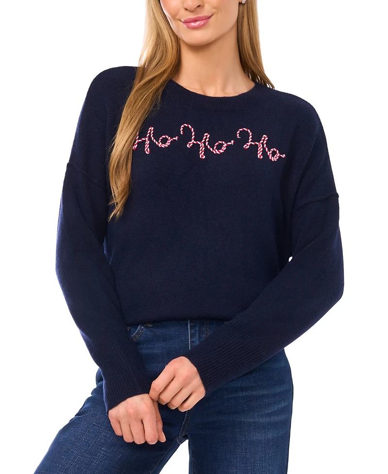 CeCe Women's Ho Crewneck Sweater