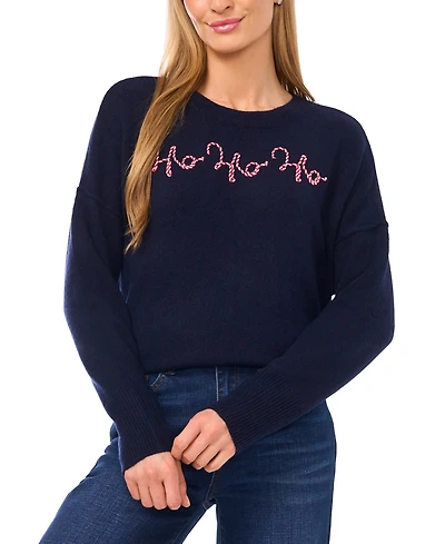 CeCe Women's Ho Crewneck Sweater