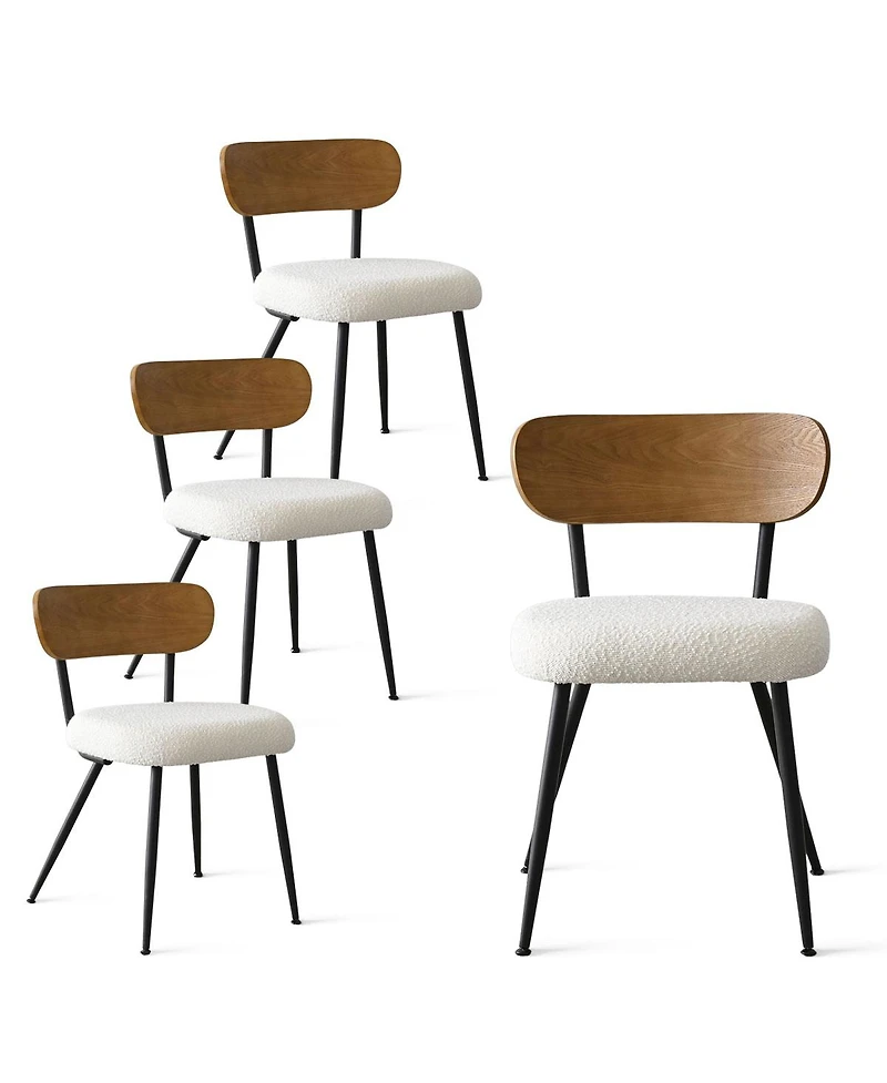 Elegant 5-Piece Dining Set Featuring a 35-Inch Round Table with 4 Stylish Chairs for Modern Spaces-Maison Boucle