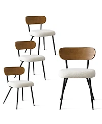 Elegant 5-Piece Dining Set Featuring a 35-Inch Round Table with 4 Stylish Chairs for Modern Spaces-Maison Boucle