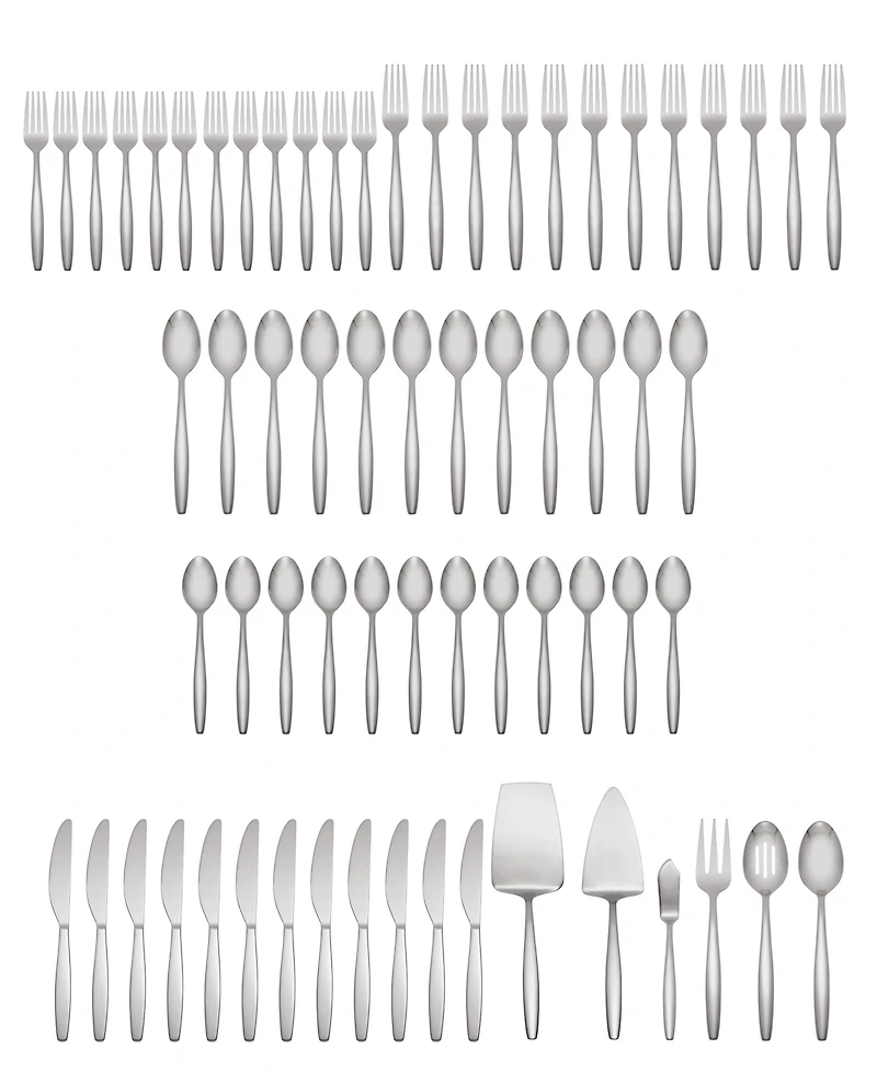 Cambridge Silversmiths Stainless Steel Holton Mirror 67-Piece Flatware Set, Service for 12