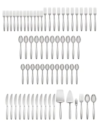 Cambridge Silversmiths Stainless Steel Holton Mirror 67-Piece Flatware Set, Service for 12