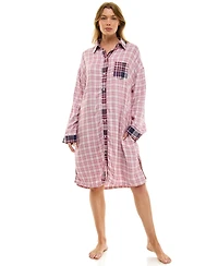 Roudelain Women's Collared Sleepshirt