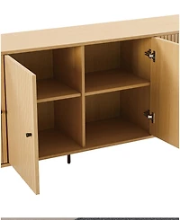 Manhattan Comfort Magnolia 70.9" Wood Modern 8-Shelf Sideboard