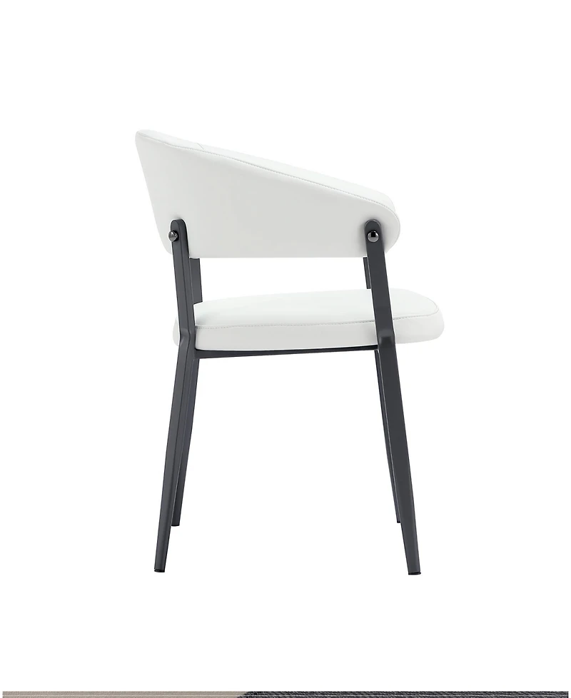 Manhattan Comfort Belle Textured 22.9" Leatherette Upholstered Dining Chair