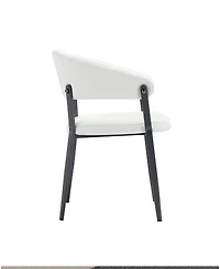 Manhattan Comfort Belle Textured 22.9" Leatherette Upholstered Dining Chair
