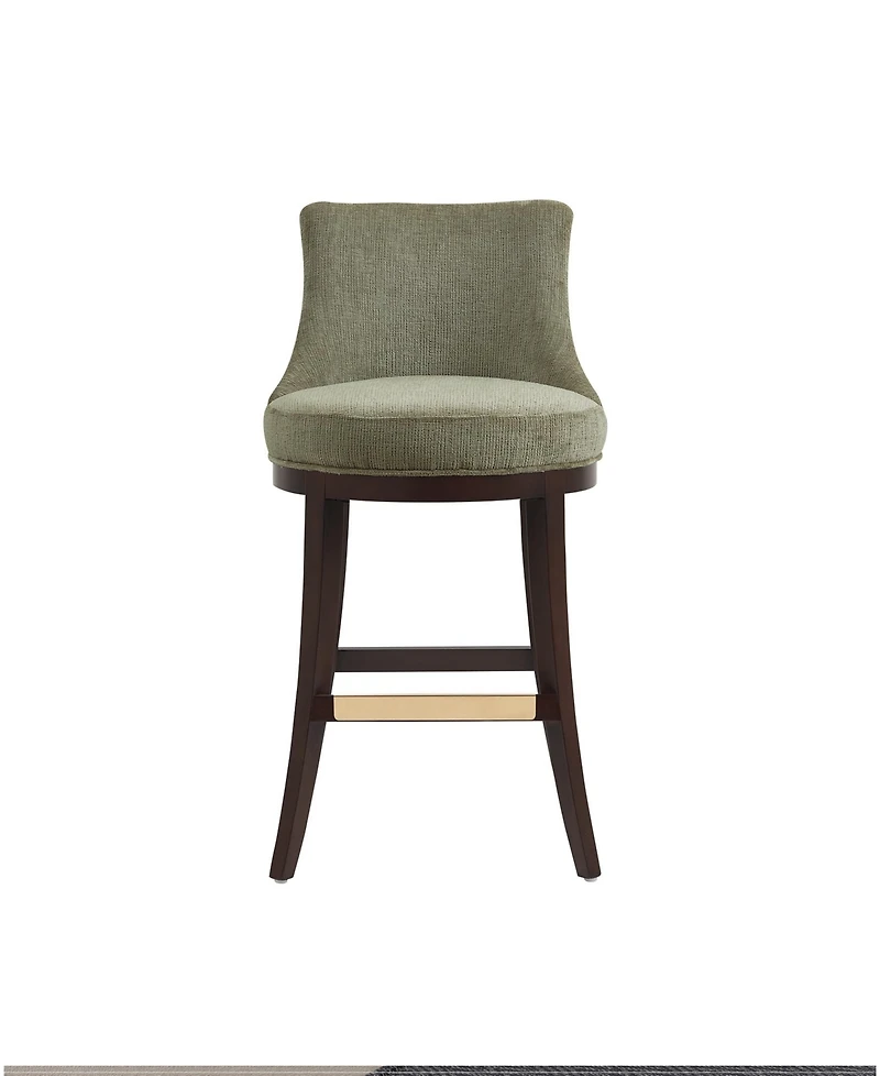 Manhattan Comfort Lucia 40.2" Chenille Upholstered Barstool