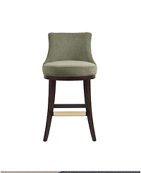 Manhattan Comfort Lucia 40.2" Chenille Upholstered Barstool
