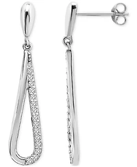 Giani Bernini Drop Earrings (3/8 ct. t.w.) in Sterling Silver, Macy's Exclusive
