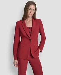 Dkny Petite One-Button Long Sleeve Jacket