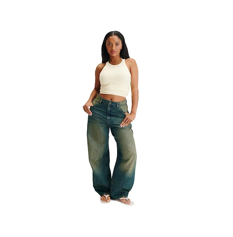 Cotton On Women's Curvy Barrel Jean