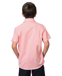 TailorByrd Big Boys Gingham Short Sleeve Shirt