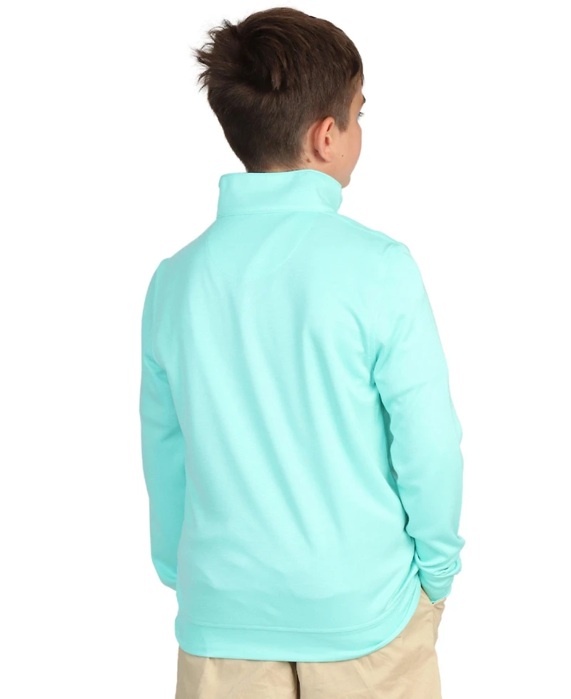 Tailorbyrd Boys Contrast Trim Modal Quarter-Zip