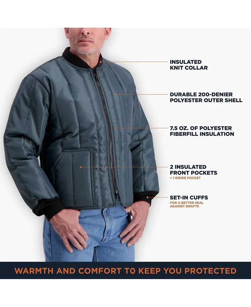 RefrigiWear Big & Tall Econo-Tuff Jacket - 15°F Comfort, Insulated, Water-Repellent, Durable, Lightweight Workwear for Cool Weather Protection