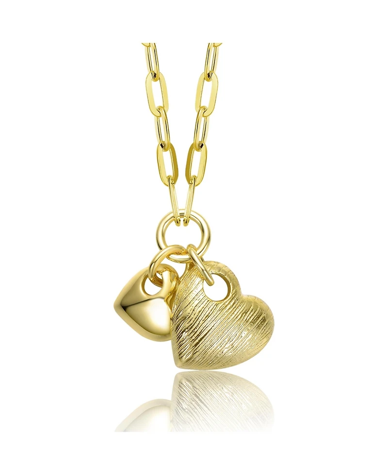 GiGiGirl 14K Gold Plated with Link Chain Hearts Necklace