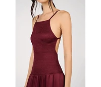 WeWoreWhat Women's Smocked Drop Waist Maxi Dress