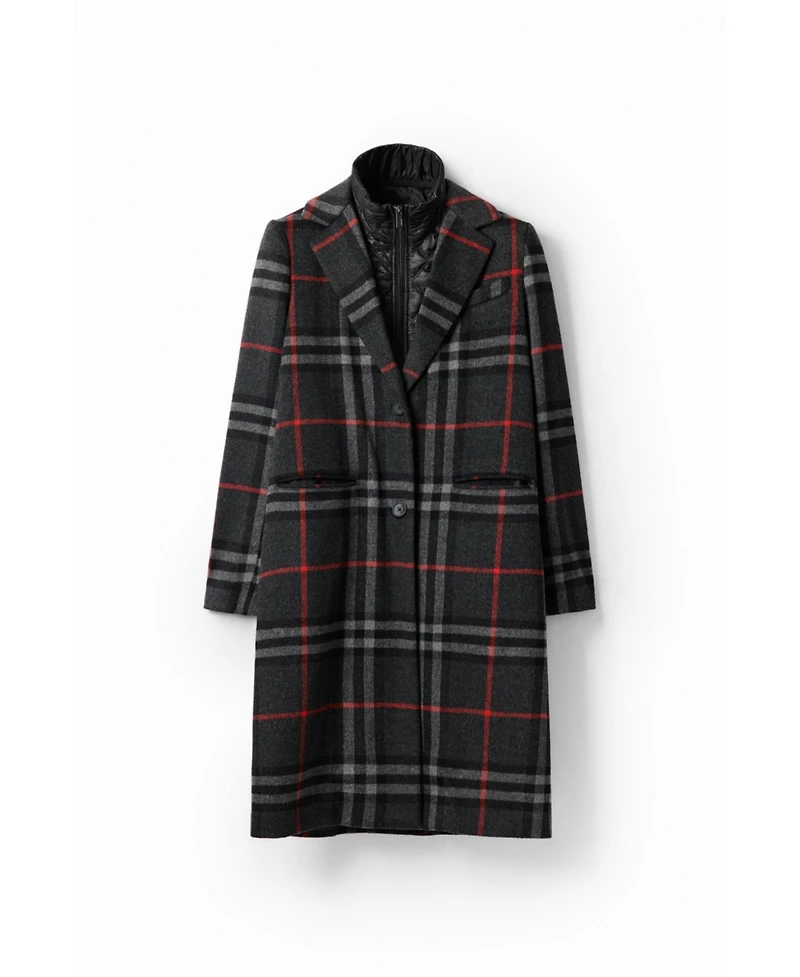 Desigual Women's Combination plaid coat