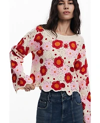 Desigual Women's Multicolor crochet top