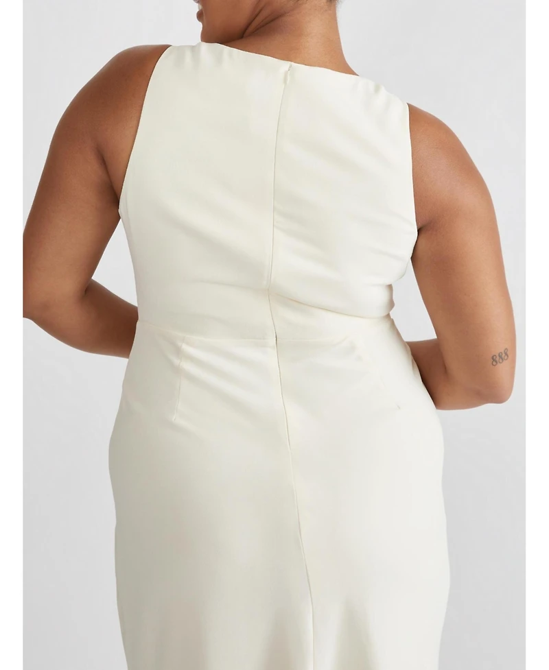 Six Stories Women's Cowl Front Crepe Bridesmaid Dress