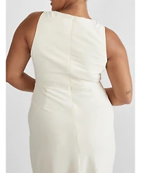 Six Stories Women's Cowl Front Crepe Bridesmaid Dress
