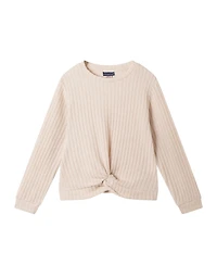 Andy & Evan Girls Rib Knit Hacci Set