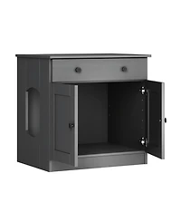 Palace Imports 100% Solid Wood Ziva 2-Door Cat Litter Box Enclosure