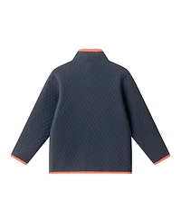 Andy & Evan Toddler/Child Boys Navy Quilted Quarter Zip Top