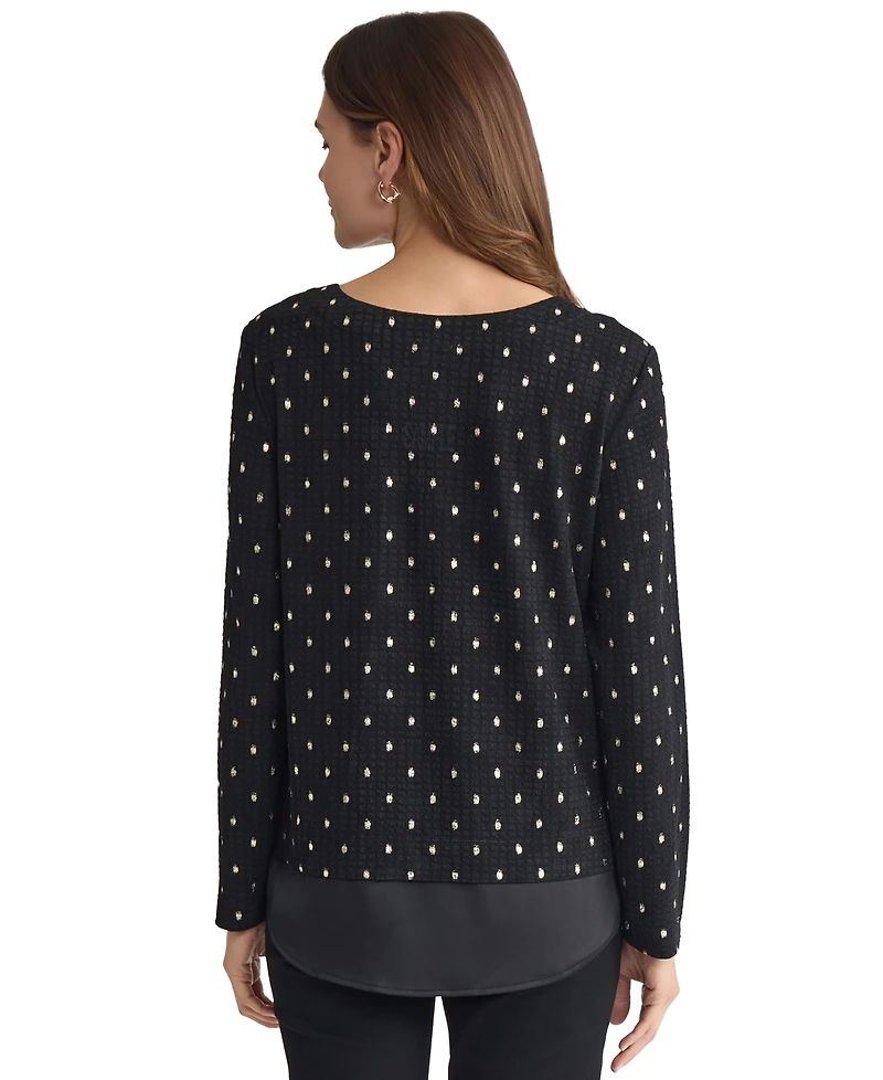 Jones New York Petite Long Sleeve Top