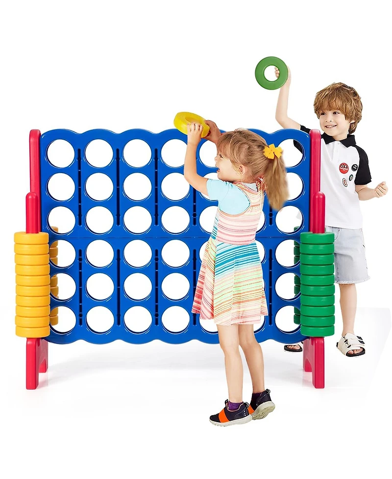 Akiudex Giant 4-in-a-Row Game with 42 Rings for Indoor and Outdoor Fun