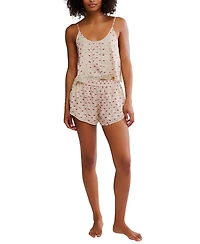 Free People Women's Midnight Muse 2-Piece Scoop Neck Top and Shorts Set