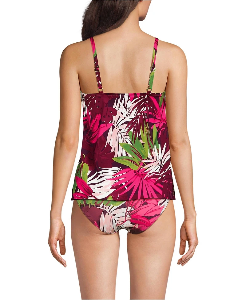 Lands' End Women's Dd-Cup Tulip Hem Tankini Top