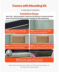 Slickblue Shower Niche Stainless Steel Recessed Shelf with Led Strip